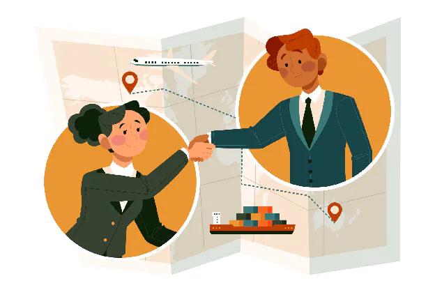 An image depicting characters as china sourcing agents