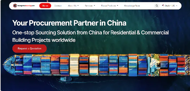 An image of Guangzhou sourcing homepage as a China sourcing agent