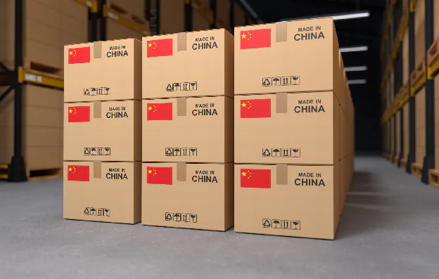 A picture showing products made in China. These products are not different from those labelled made in PRC.
